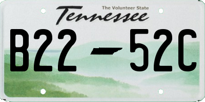 TN license plate B2252C