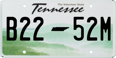 TN license plate B2252M