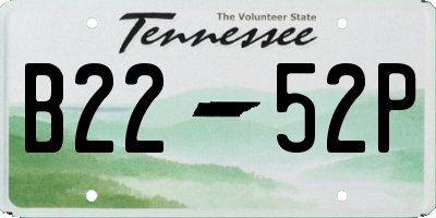 TN license plate B2252P