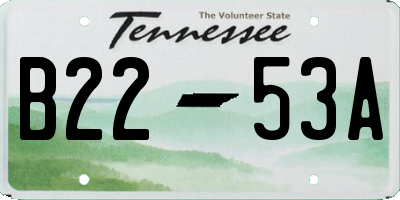 TN license plate B2253A