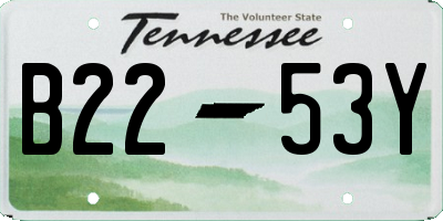 TN license plate B2253Y