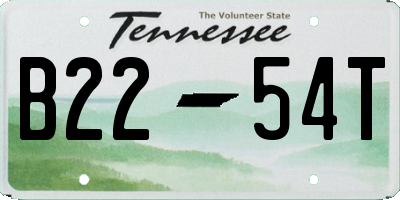 TN license plate B2254T