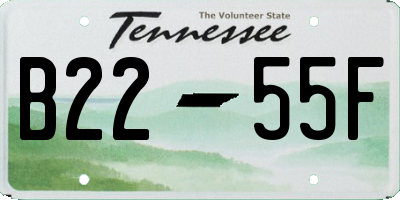 TN license plate B2255F