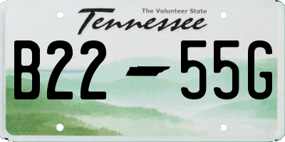 TN license plate B2255G