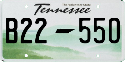 TN license plate B2255O