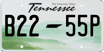 TN license plate B2255P