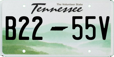 TN license plate B2255V