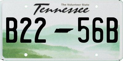 TN license plate B2256B