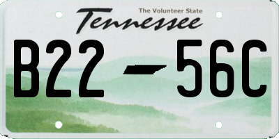 TN license plate B2256C