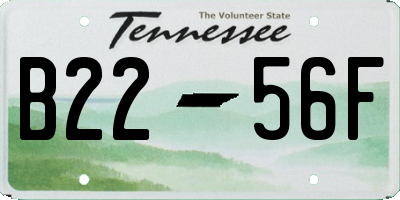 TN license plate B2256F