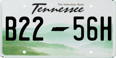 TN license plate B2256H