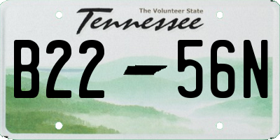 TN license plate B2256N