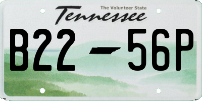 TN license plate B2256P