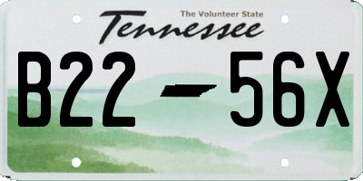 TN license plate B2256X