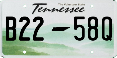 TN license plate B2258Q