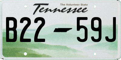 TN license plate B2259J
