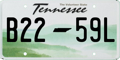TN license plate B2259L