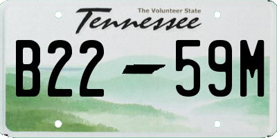 TN license plate B2259M