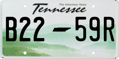 TN license plate B2259R