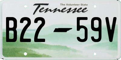 TN license plate B2259V