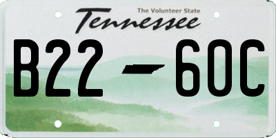 TN license plate B2260C