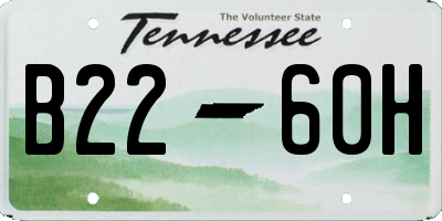 TN license plate B2260H