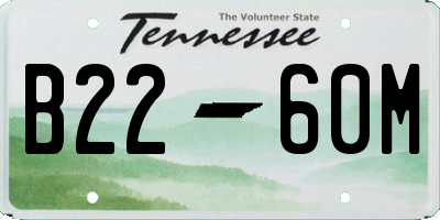 TN license plate B2260M