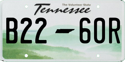 TN license plate B2260R