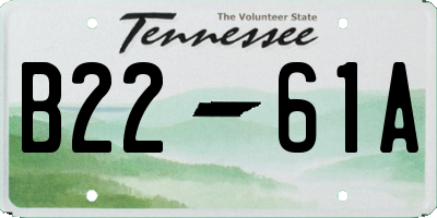TN license plate B2261A