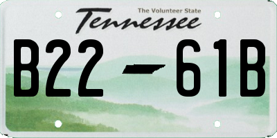 TN license plate B2261B
