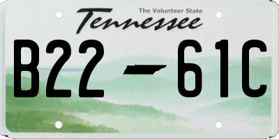 TN license plate B2261C
