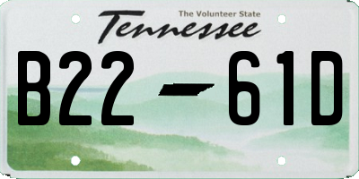 TN license plate B2261D