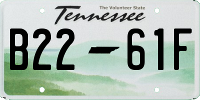 TN license plate B2261F