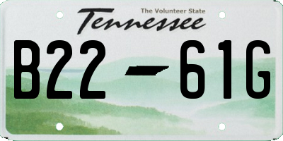 TN license plate B2261G