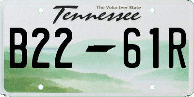 TN license plate B2261R