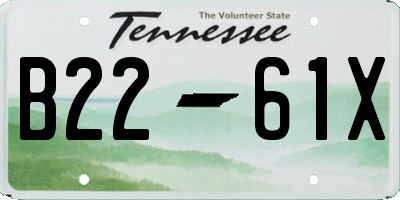 TN license plate B2261X