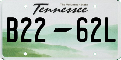 TN license plate B2262L
