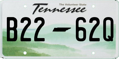 TN license plate B2262Q