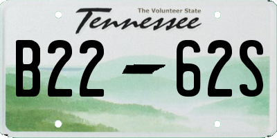 TN license plate B2262S