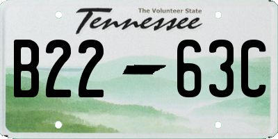 TN license plate B2263C