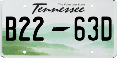 TN license plate B2263D