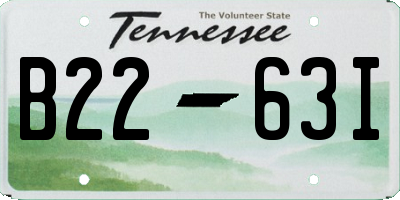 TN license plate B2263I