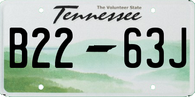 TN license plate B2263J