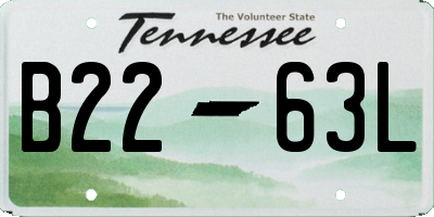 TN license plate B2263L