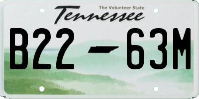 TN license plate B2263M