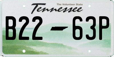 TN license plate B2263P