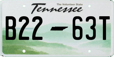 TN license plate B2263T