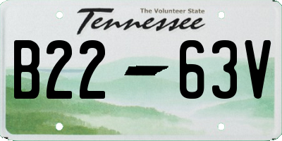 TN license plate B2263V