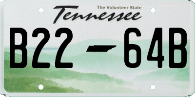 TN license plate B2264B