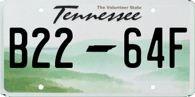 TN license plate B2264F